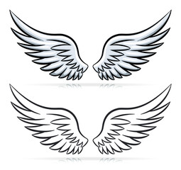 angel or eagle cartoon isolated