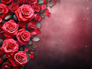 Valentine's and wedding day with sweetheart theme and copy space background