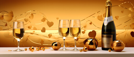 "A Toast to Love, Bubbly Romance, Elegance in a Glass, Floral Fizz, Sip and Romance: Two Glasses of Champagne and Roses."





