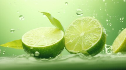 Lime sliced background. Advertising design, Creative fruit concept