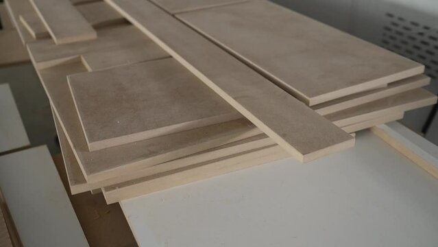 Wood for home decoration. Material for furniture production. Furniture production, industry. Furniture fittings, panels, slats.