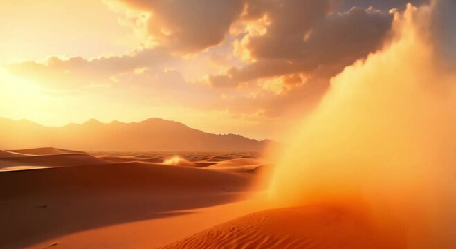 sandstorm in the desert footage