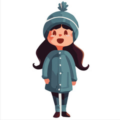 cute christmas winter character 