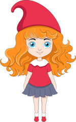 girl wearing red beanie christmas season