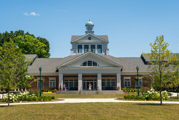 Welcome Center at Carillon Historical Park, Museum in Dayton, Ohio, USA