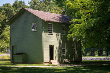 Fototapeta na wymiar Historic Buildings at Carillon Historical Park, Museum in Dayton, Ohio, USA