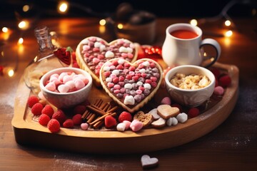 Valentines day food background