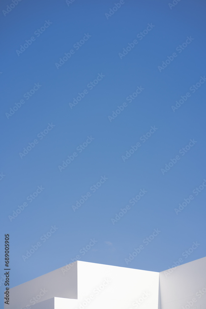 Canvas Prints architecture and landscape concept with white building with clear sky background