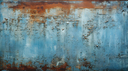 Blue painted rust metal texture
