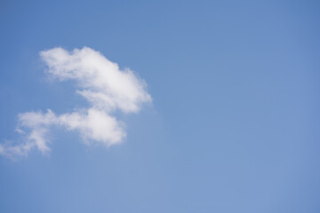 nature and landscape concept with clear sky and small cloud background