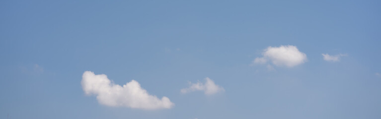 web banner nature and landscape concept with clear sky and small cloud background