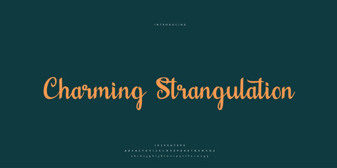 Abstract Fashion font alphabet. Minimal modern urban fonts for logo, brand etc. Typography Calligraphy typeface uppercase lowercase and number. vector illustration