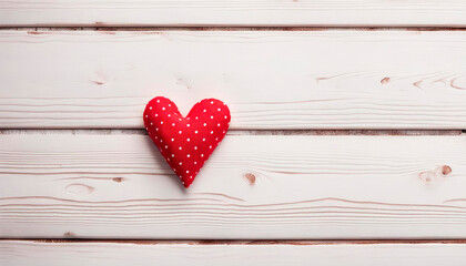 Red textile hearts on white background. Valentines day or Woman's day holidays concept. Top view.