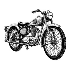 motorcycle isolated on white