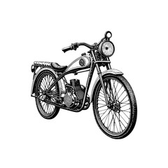 vintage bicycle isolated on white