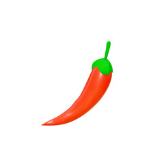 3d red hot chili pepper icon