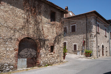 Fototapeta na wymiar Fiamignano, old village in Rieti province