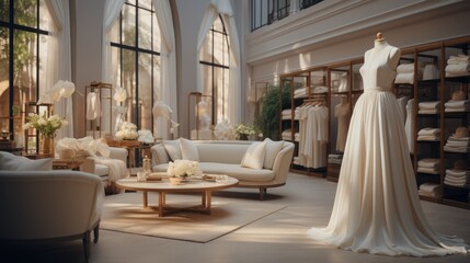 A designer boutique interior.
