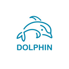 dolphin icon or logo vector illustration