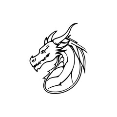 dragon head in vector illustration
