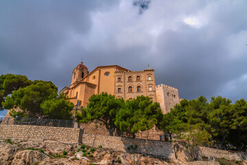 Fototapeta premium Cullera Spain view of the historic castle