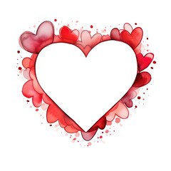 Valentine's small heart shape with room for copy isolated on a white background.