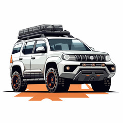 SUV in cartoon, doodle style. Isolated 2d vector illustration in logo, icon style, Eps 10. AI Generative © Iryna