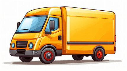 Cartoon delivery truck