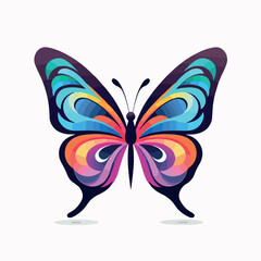 Butterfly in cartoon, doodle style. Isolated 2d vector illustration in logo, icon, sketch style, Eps 10. AI Generative