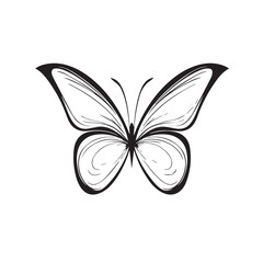 Butterfly in cartoon, doodle style. Isolated 2d vector illustration in logo, icon, sketch style, Eps 10. AI Generative