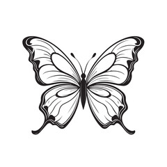 Butterfly in cartoon, doodle style. Isolated 2d vector illustration in logo, icon, sketch style, Eps 10. AI Generative