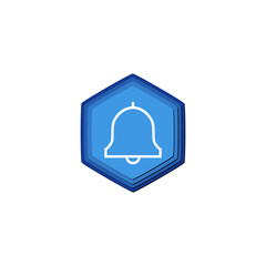 Notification bell button icon isolated on transparent background