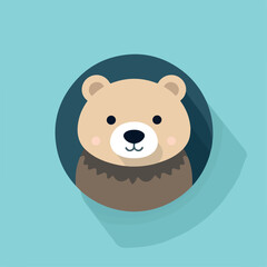 Bear in cartoon, doodle style. Isolated 2d vector illustration in logo, icon, sketch style, Eps 10. AI Generative