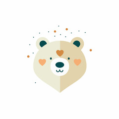 Bear in cartoon, doodle style. Isolated 2d vector illustration in logo, icon, sketch style, Eps 10. AI Generative