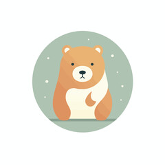 Bear in cartoon, doodle style. Isolated 2d vector illustration in logo, icon, sketch style, Eps 10. AI Generative