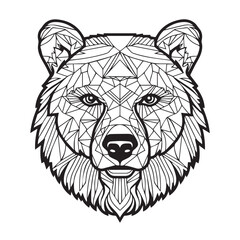 Bear in cartoon, doodle style. Isolated 2d vector illustration in logo, icon, sketch style, Eps 10. AI Generative
