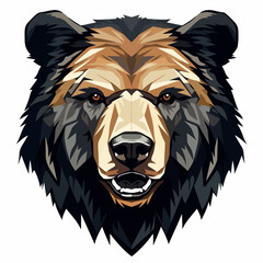 Bear in cartoon, doodle style. Isolated 2d vector illustration in logo, icon, sketch style, Eps 10. AI Generative