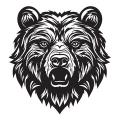 Bear in cartoon, doodle style. Isolated 2d vector illustration in logo, icon, sketch style, Eps 10. AI Generative