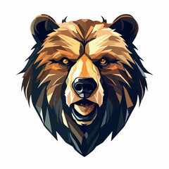 Bear in cartoon, doodle style. Isolated 2d vector illustration in logo, icon, sketch style, Eps 10. AI Generative