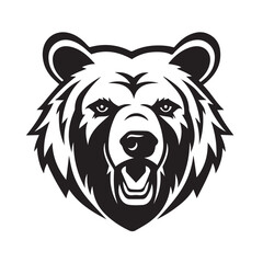 Bear in cartoon, doodle style. Isolated 2d vector illustration in logo, icon, sketch style, Eps 10, black and white. AI Generative