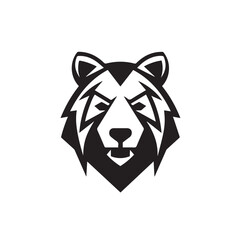Bear in cartoon, doodle style. Isolated 2d vector illustration in logo, icon, sketch style, Eps 10, black and white. AI Generative