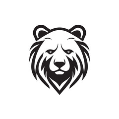 Bear in cartoon, doodle style. Isolated 2d vector illustration in logo, icon, sketch style, Eps 10, black and white. AI Generative
