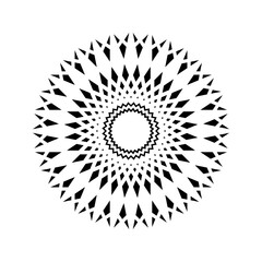 Abstract Decorative Radial Circle Pattern.