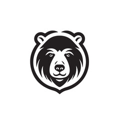 Bear in cartoon, doodle style. Isolated 2d vector illustration in logo, icon, sketch style, Eps 10, black and white. AI Generative