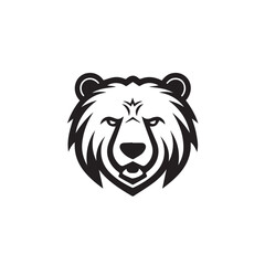 Bear in cartoon, doodle style. Isolated 2d vector illustration in logo, icon, sketch style, Eps 10, black and white. AI Generative