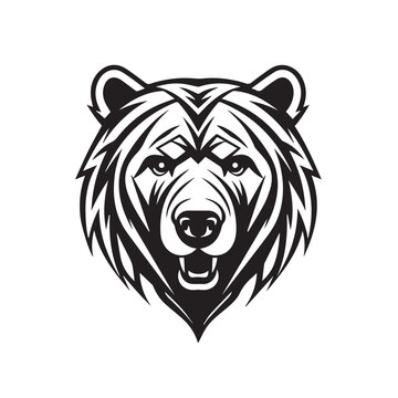 recommend clip art: Bear in cartoon, doodle style. Isolated 2d vector illustration in logo, icon, sketch style, Eps 10, black and white. AI Generative