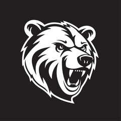 Bear in cartoon, doodle style. Isolated 2d vector illustration in logo, icon, sketch style, Eps 10, black and white. AI Generative