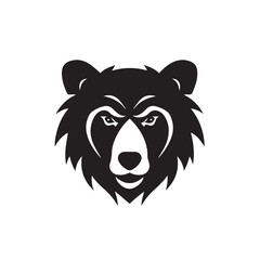 Bear in cartoon, doodle style. Isolated 2d vector illustration in logo, icon, sketch style, Eps 10, black and white. AI Generative
