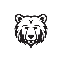 Bear in cartoon, doodle style. Isolated 2d vector illustration in logo, icon, sketch style, Eps 10, black and white. AI Generative