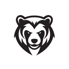 Bear in cartoon, doodle style. Isolated 2d vector illustration in logo, icon, sketch style, Eps 10, black and white. AI Generative